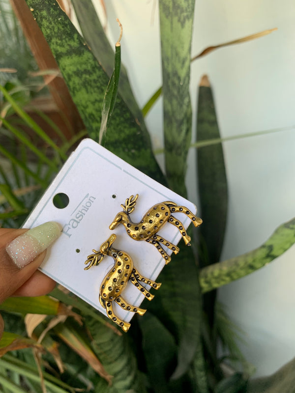 Golden deer studs