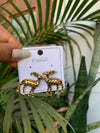 Golden deer studs