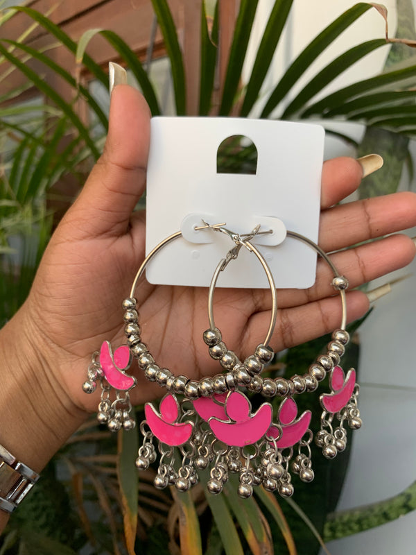 Gulabi chand hoop earring