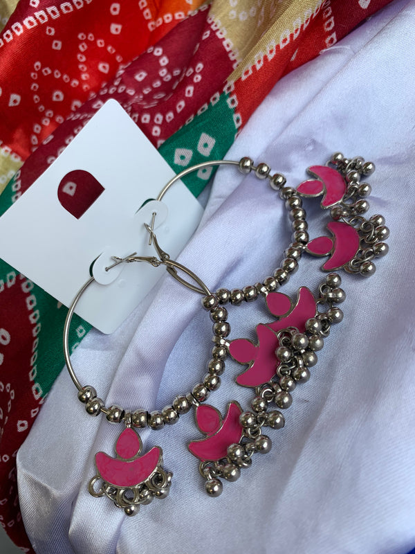Gulabi chand hoop earring