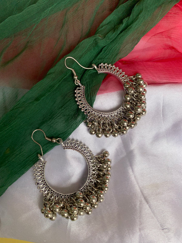 Aadi silver statement jhumki