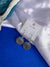 Evil eye silver drop earring