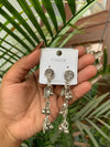 Statement leaf ghungroo earring