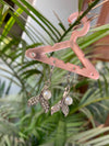 Silver studded pearl earring