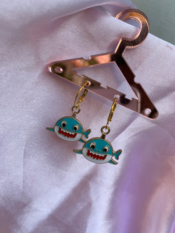 Statement shark earring