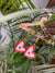 Statement red heart earring