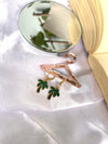 Palm tree drop earring