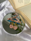 Pink sea shell pearl earring