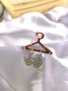 Silver studded heart drop earring