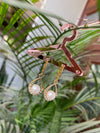 Stud pearl drop earring