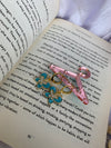 Aqua studded butterfly earring