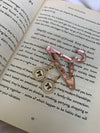 Pearl circle bow earring