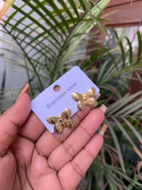 timeless statement butterfly studs