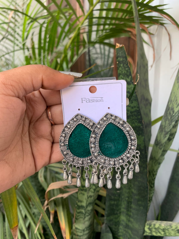 Green meeya earrings