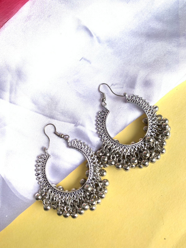 Aadi silver statement jhumki