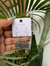 Evil eye silver drop earring