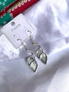 Dua leaf bling drop earring