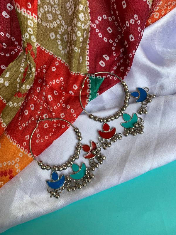 Multi chand hoop earring