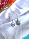 Peace drop earring