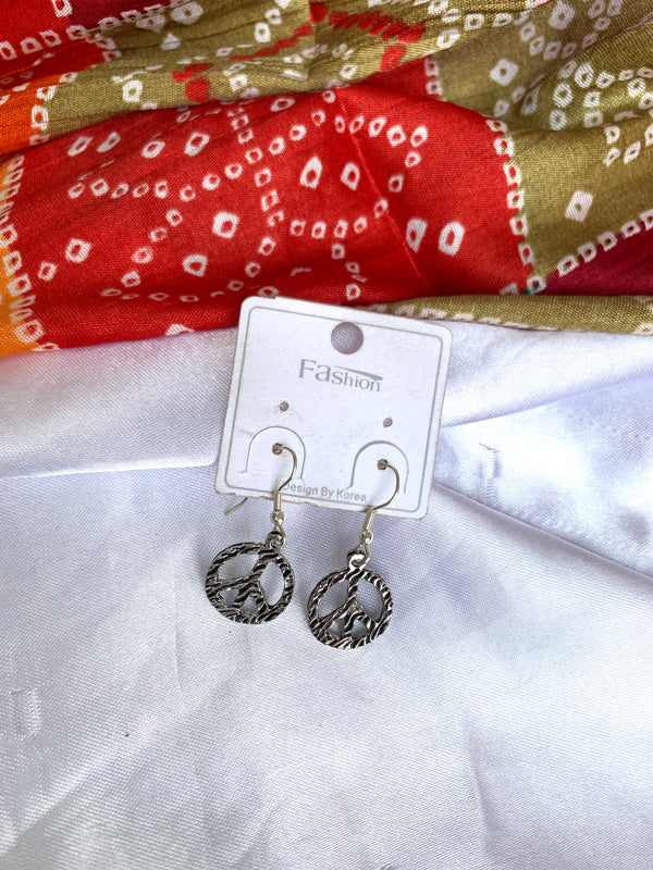 Peace drop earring