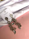 Statement leaf ghungroo earring