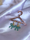 Bow drop earring