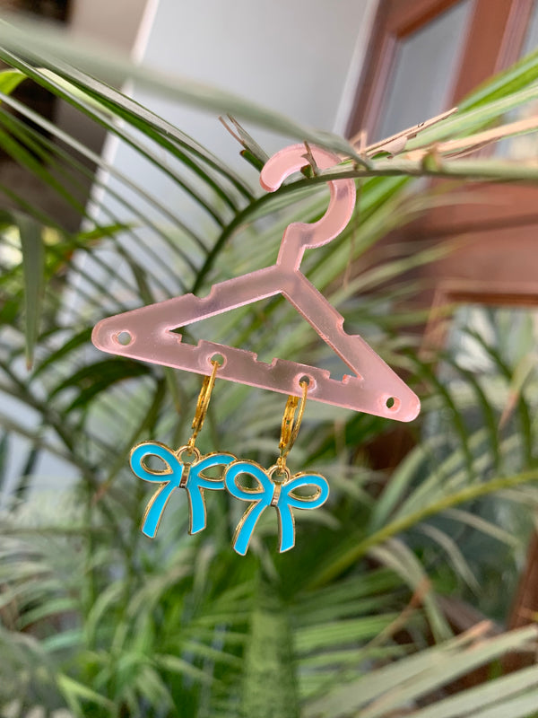 Bow drop earring