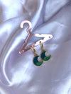 Aqua shade moon star earring
