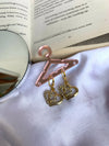 Twin heart studded earring