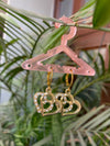 Twin heart studded earring