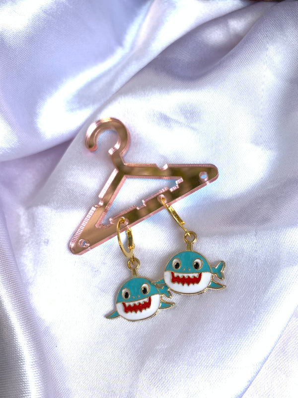 Statement shark earring