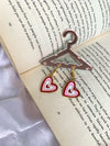 Statement red heart earring