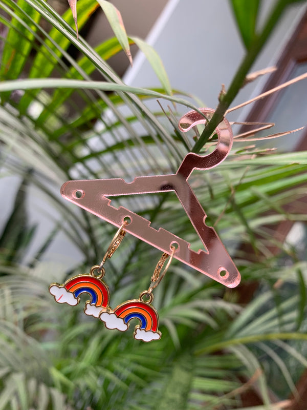 Rainbow on the cloud earring