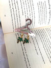 Palm tree drop earring