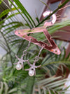 Studded star pearl earring