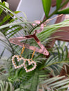Pearl heart drop earring