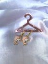 Baby pink dolphin earring