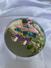 Duo purple mushroom earring
