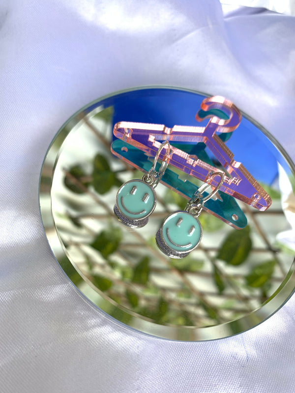 Aqua smile earring