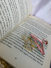 Studded butterfly heart earring