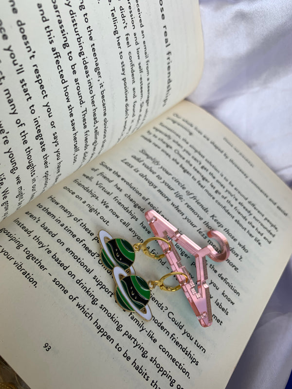 Green planned earring
