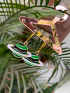 Green planned earring
