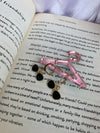 Statement black aviators drop earring