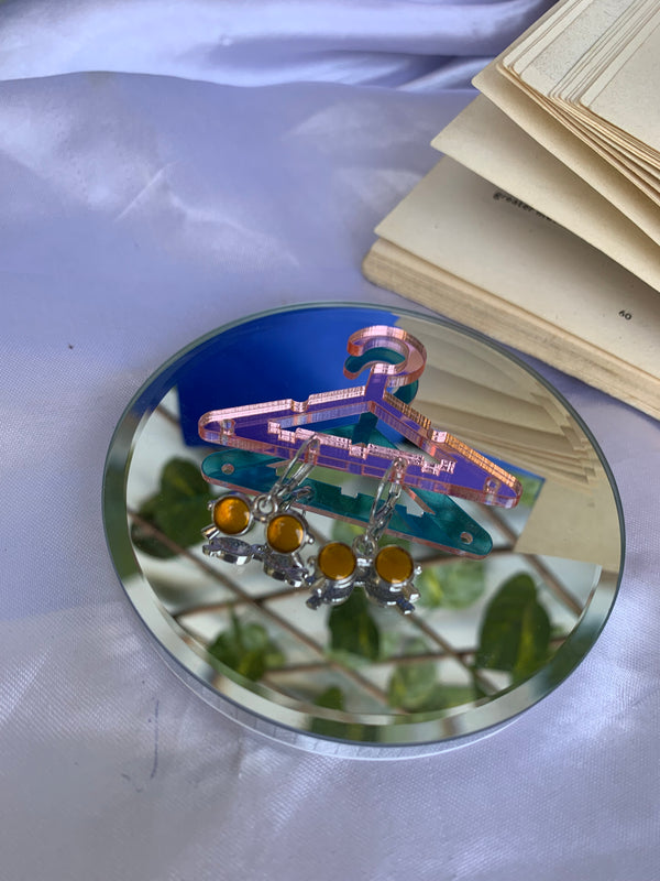Statement aviators earring