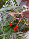 Red chilly drop earring