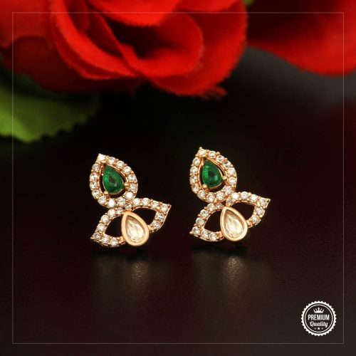 American Diamond Rose Gold Earrings