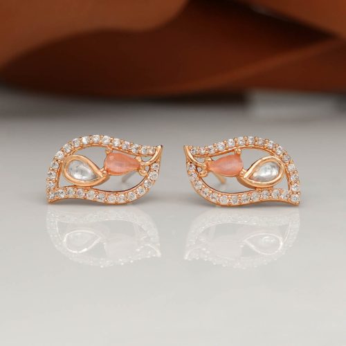 American Diamond Rose Gold Earrings