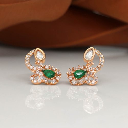 American Diamond Rose Gold Earrings