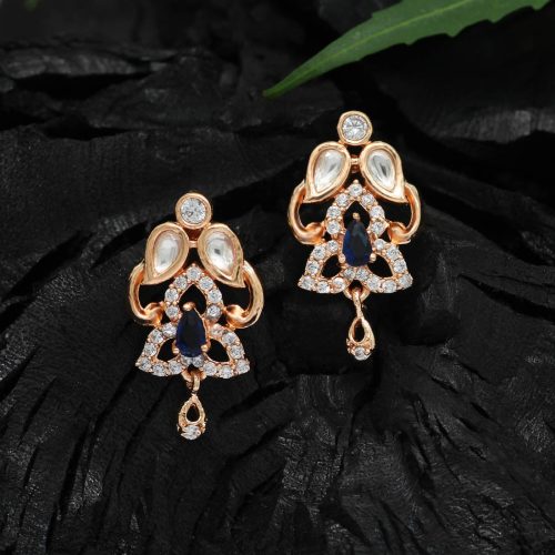 American Diamond Rose Gold Earrings