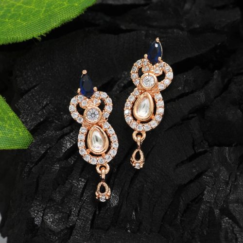 American Diamond Rose Gold Earrings